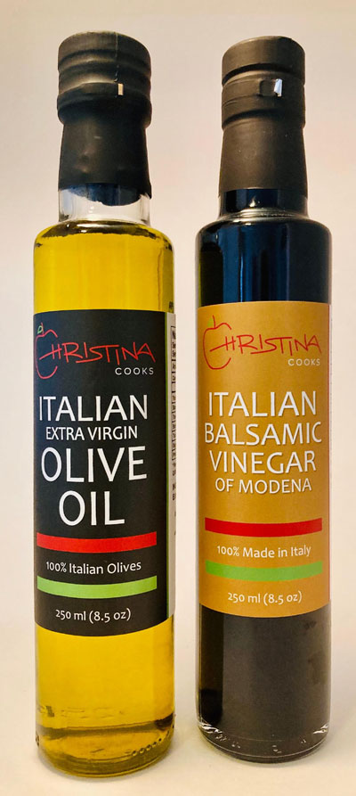 Christina Cooks Olive Oil and Balsamic Vinegar Two Bottle Pack