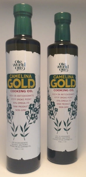 2 Ole World Camelina Gold Oil 8.5oz Bottles